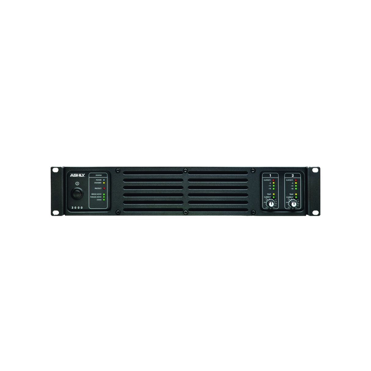 Ashly 2x1500W per channel into 4 ohms, 2RU