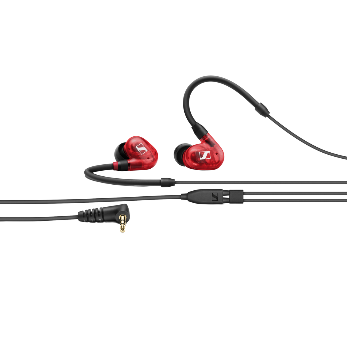 Sennheiser IE 100 PRO RED In-ear monitoring headphones featuring 10mm dynamic transducer and black