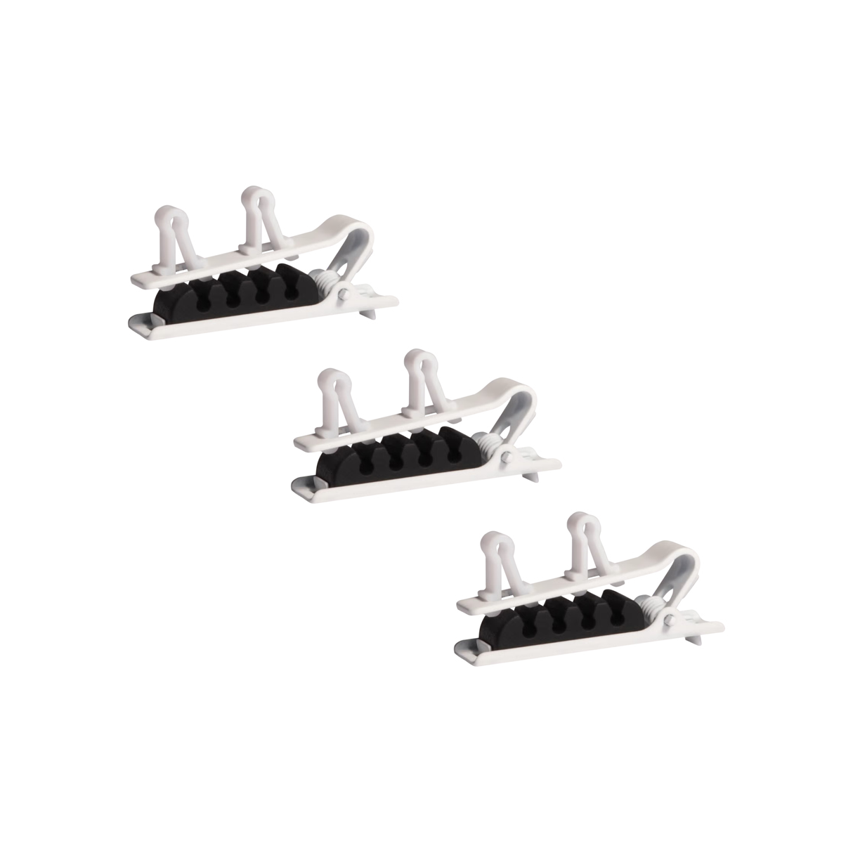 Shure TwinPlex Dual Tie Clip, 3 pieces (White)