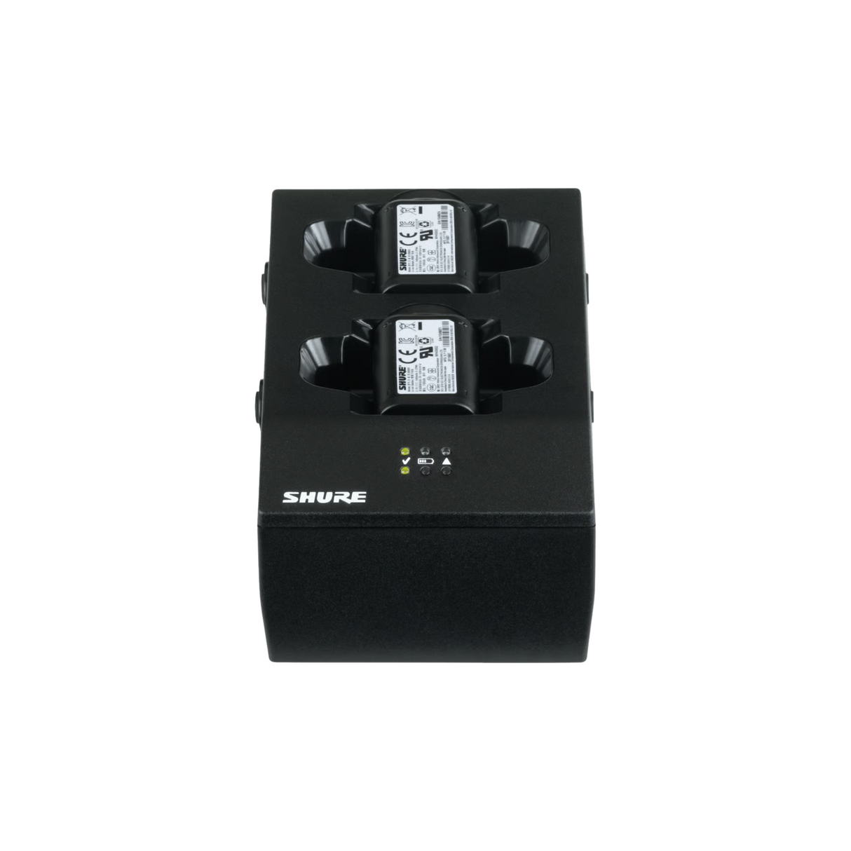 Shure dual docking battery/transmitter charger without power supply; for ULXD, P9RA, P10R