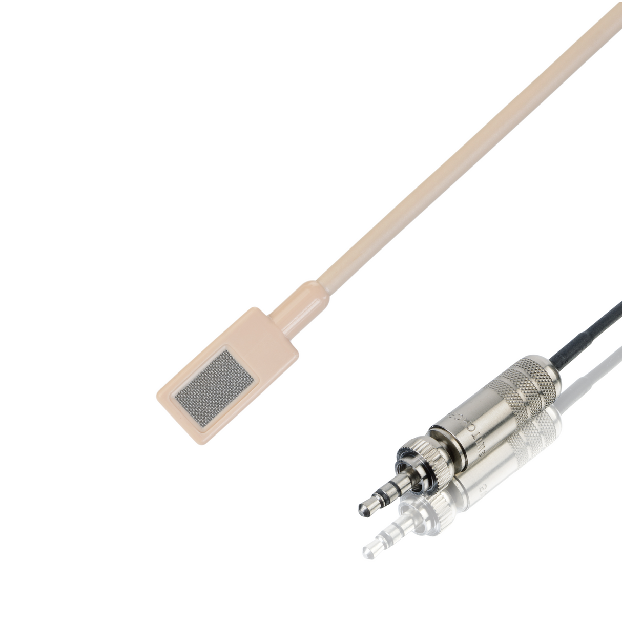 Countryman EMW (square) microphone wired for Sennheiser 3.5mm, light beige, flat HF response