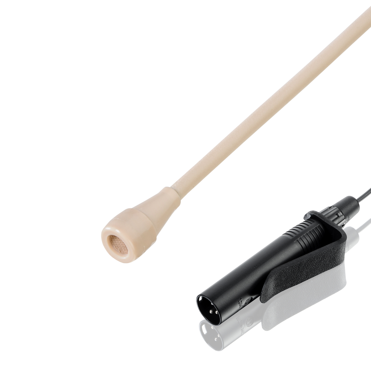 Countryman B3 (round) microphone, phantom powered to XLR, light beige